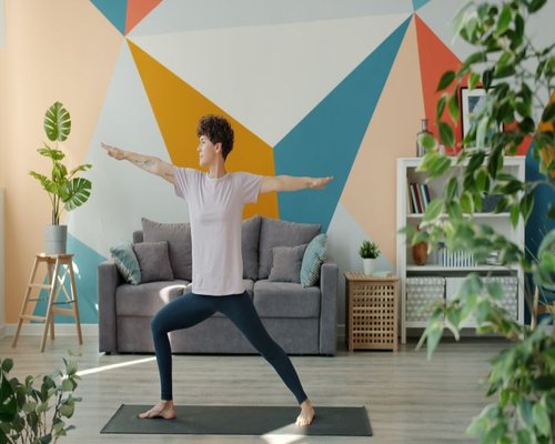 A relaxed indoor home environment showcasing mindful routine choices