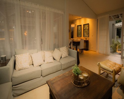 Calm evening atmosphere inside a modern residential home tailored for relaxation